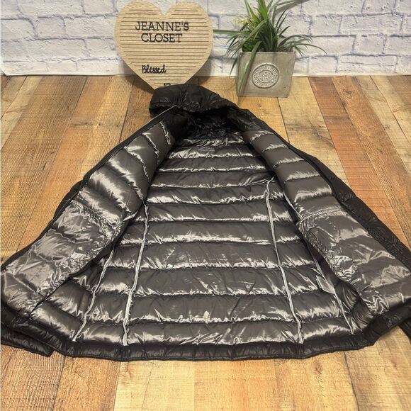 Andrew Marc black puffer jacket packable lightweight premium down - Picture 5 of 12